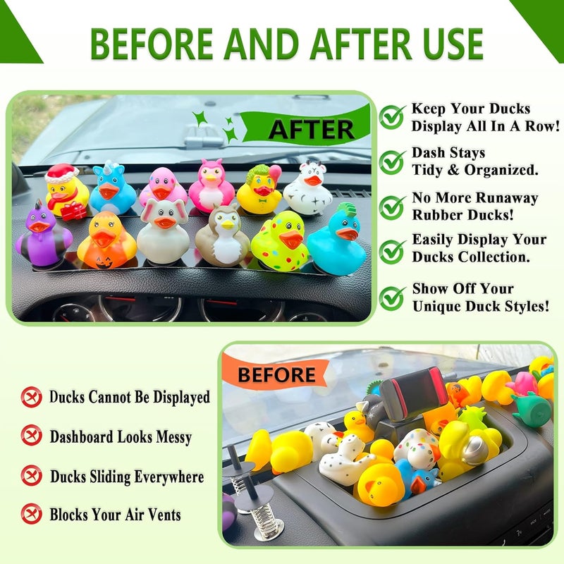 EJDRFN Duck Holder for Jeep Wrangler,Metal Rubber Ducks Holder for Jeep Dash,Magnetic Duck Plugs for Dash Decorations,Adjustable Duck Mount for Jeep Dashboard,2 Pack(Black) - Image 4